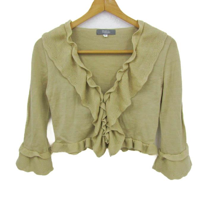 フランコフェラーロ カーディガン トップス ボレロ フリル 日本製