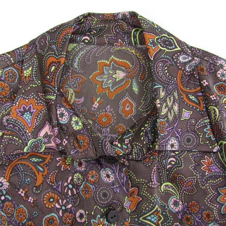 美品 Leilian レリアン ペイズリー柄 スタンドカラーシャツ 大きいサイズ セール】 ペイズリースタンドカラーブラウス （シャツ・ブラウス