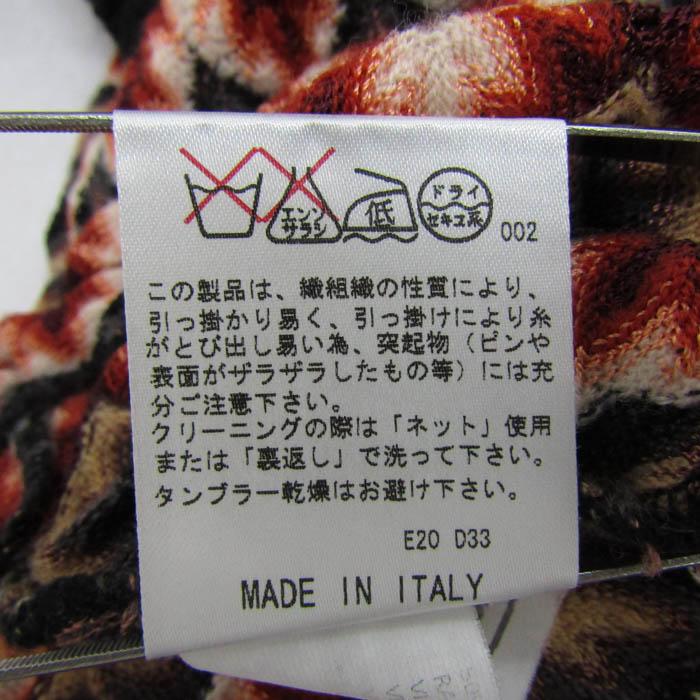 ミッソーニ ニットワンピース 長袖 ウール混 ブランド トップス イタリア製 レディース Fサイズ ブラック×ブラウンレッド Missoni_6
