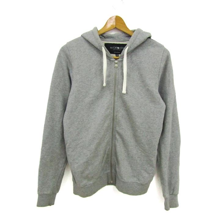 HYDROGEN グレー ジップアップ スウェット HYDROGEN（ハイドロゲン） パーカー トップス ジップアップ スウェット