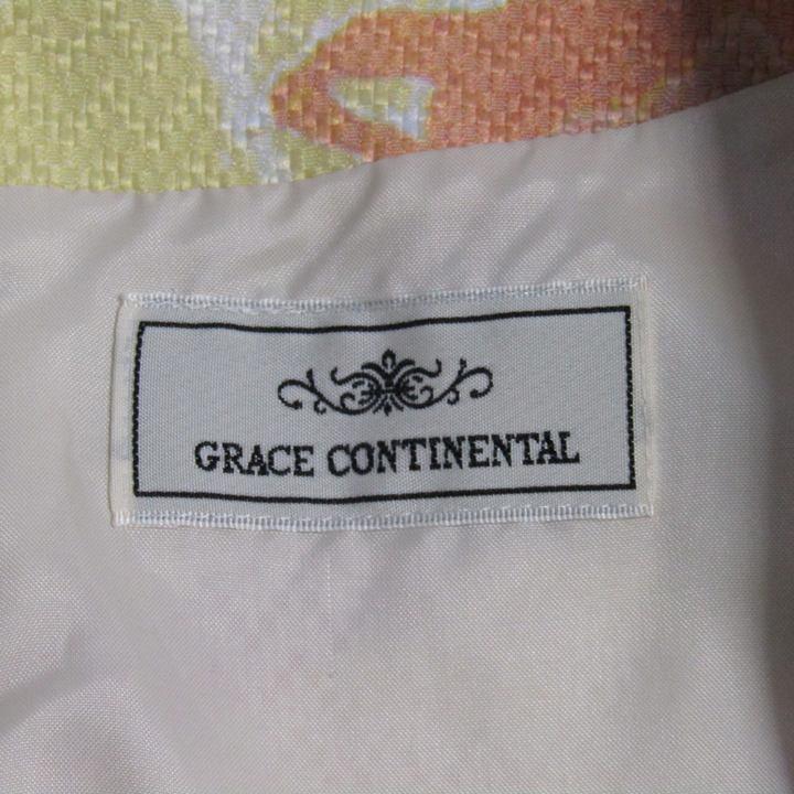 グレースコンチネンタル ワンピース ノースリーブ トップス 日本製 白 レディース 34サイズ ホワイト×イエロー GRACE CONTINENTAL_2