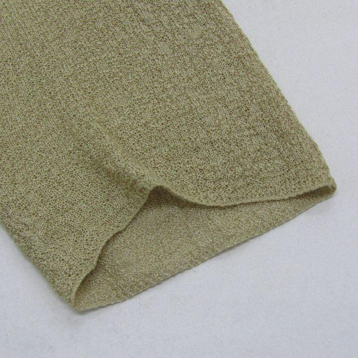 ヨシエイナバ カーディガン トップス 長袖 クルーネック リネン シルク