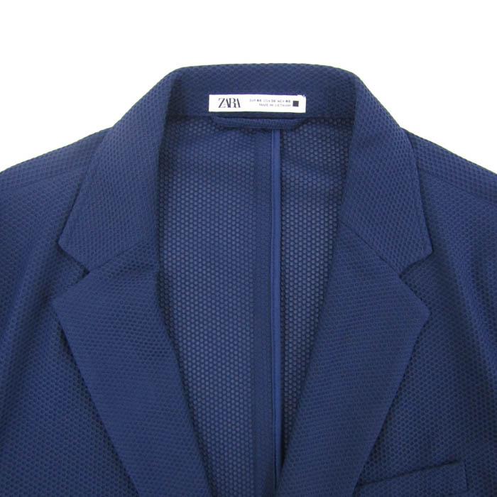 ZARA ザラ ビジネススーツ 紺 ネイビー 無地 ストレッチ USA38 ZARA（ザラ） テーラードジャケット アウター ストレッチ 未使用品