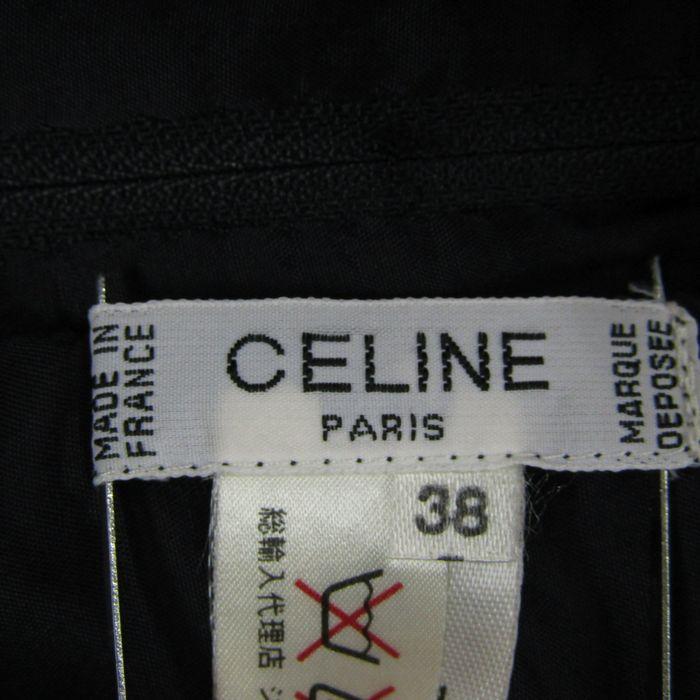 セリーヌ スカート フランス製 ベロア調 レディース 38サイズ ブラック  