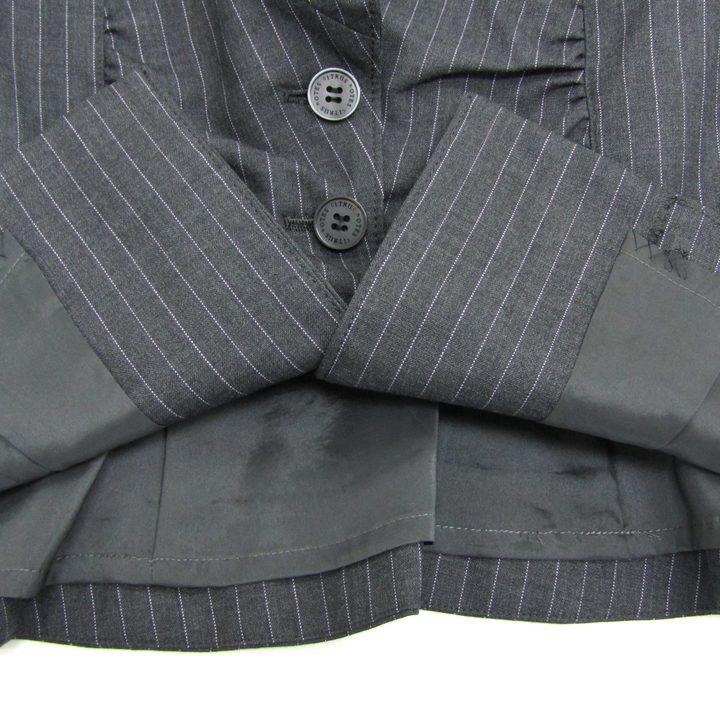 シトラスノーツ スーツ セットアップ  上下セット ジャケット パンツ ストライプ柄 レディース 36サイズ グレー cITRUS nOTES シトラスノーツ スーツ セットアップ 上下セット ジャケット パンツ
