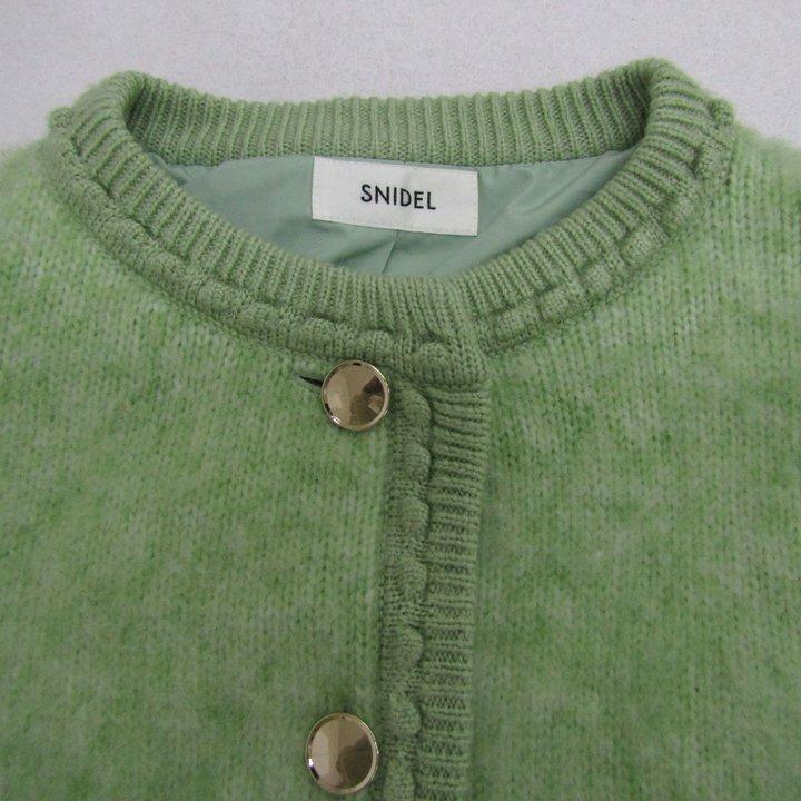 スナイデル カーディガン トップス ニットジャケット アルパカ混 レディース Fサイズ ミントグリーン snidel SNIDEL（スナイデル） カーディガン トップス ニットジャケット