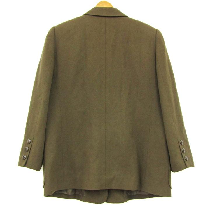 Leilian レリアン カシミヤ混 黒 Aラインコート レリアン テーラード 