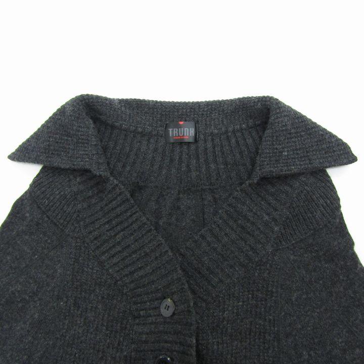 トランク ヒロココシノ カーディガン ドルマンスリーブ トップス カシミヤ混 レディース 38サイズ グレー TRUNK HIROKO KOSHINO トランク ヒロココシノ カーディガン ドルマンスリーブ トップス