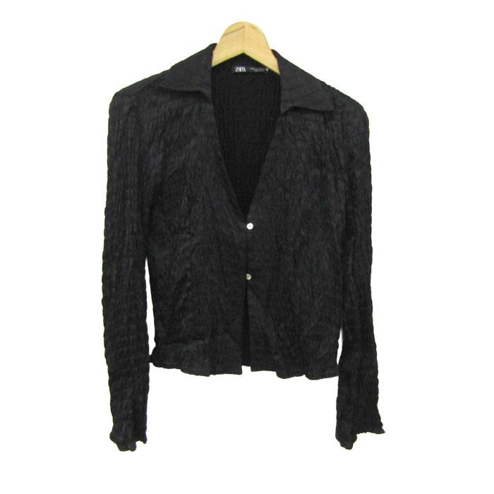 ZARA（ザラ） 長袖スキッパーシャツ シャーリング トップス レディース 