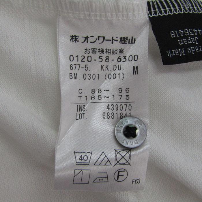 DAKS ゴルフポロシャツ Lサイズ ホワイト新品長袖 ダックスゴルフ ポロシャツ トップス 長袖 ゴルフウエア 日本製 メンズ
