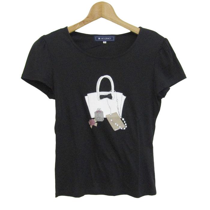 エムズグレイシー 半袖Tシャツ トップス グラフィックT 日本製