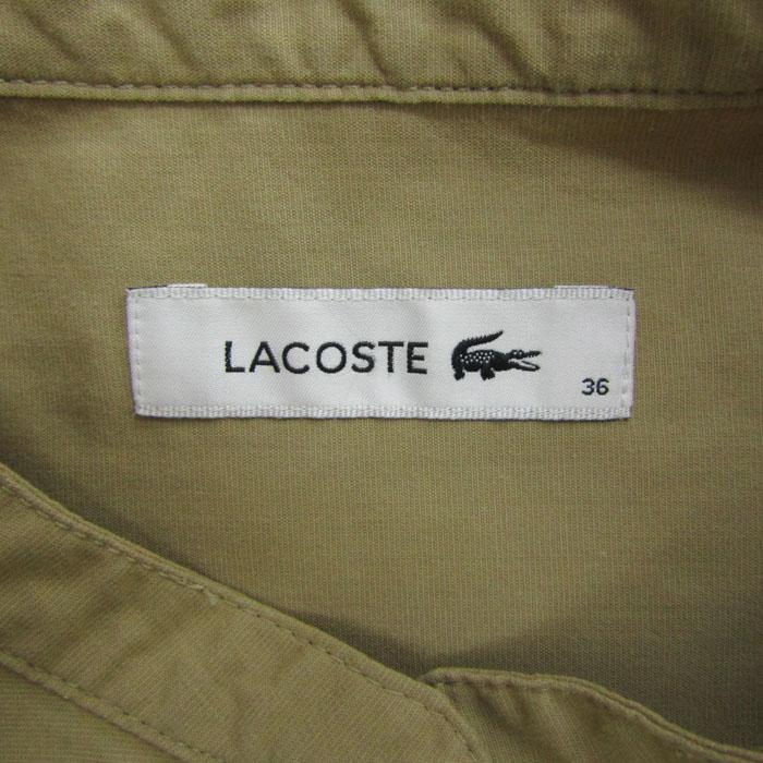 LACOSTE（ラコステ） 長袖シャツ トップス バンドカラー レディース 36 