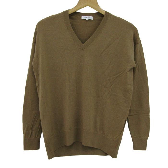 PLST - PLS+T(PLST)(プラステ) 長袖セーター サイズM レディース美品  - 黒 Vネック PLST（プラステ） セーター トップス 長袖 Vネック ニット レディース