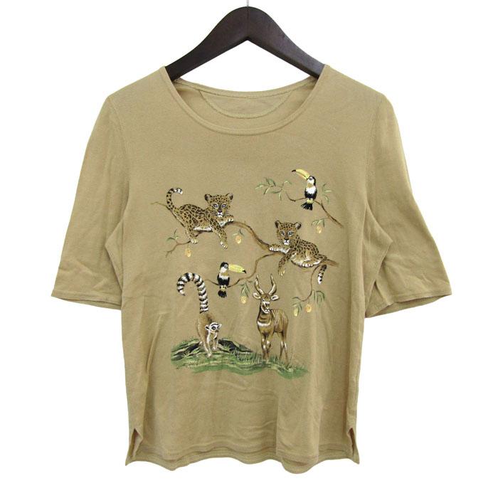 伊太利屋 半袖Tシャツ トップス アニマル柄 コットン レディース 9