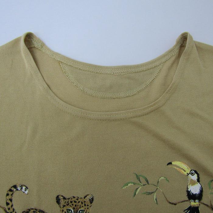 伊太利屋 半袖Tシャツ トップス アニマル柄 コットン レディース 9