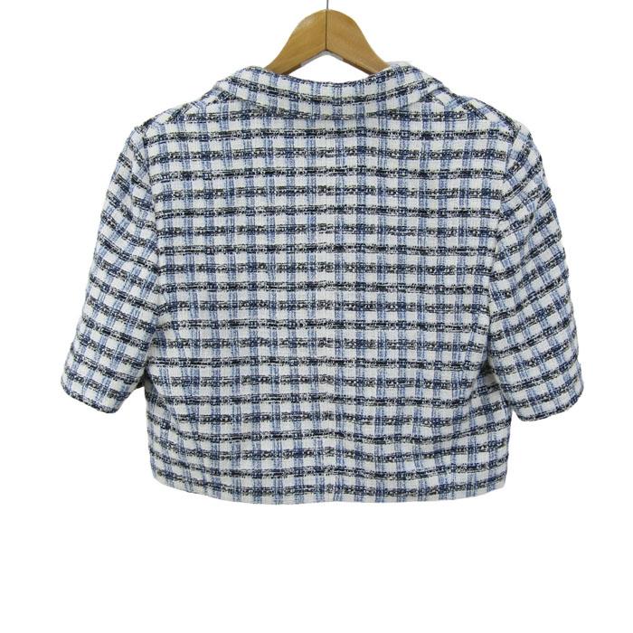 ZARA（ザラ） テーラードジャケット アウター クロップド丈 チェック柄