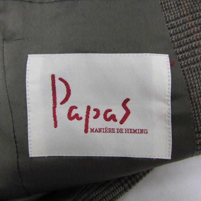 パパス スーツ セットアップ ウール100% ジャケット パンツ 上下セット