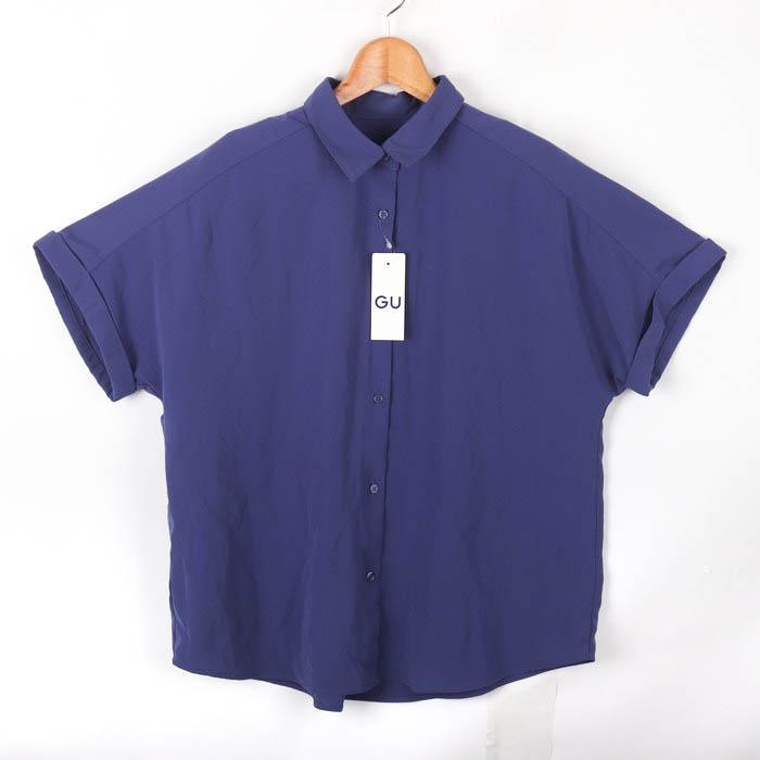 MSGM 半袖 ドレープシャツ 38 GU公式 | ドレープシャツ(半袖)