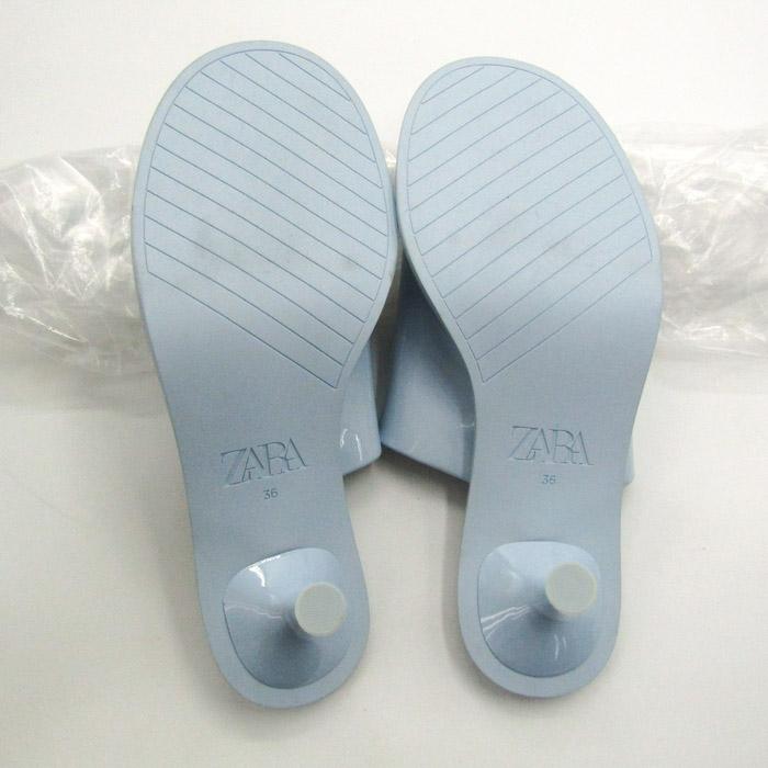 ZARA（ザラ） サンダル エナメル ミュール ヒール 靴 レディース 36