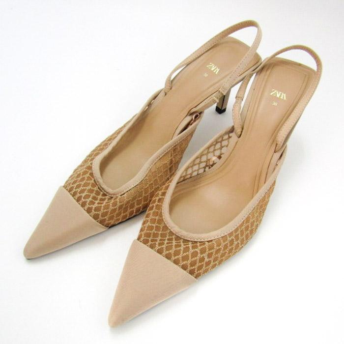 ZARA ザラ パンプス バックストラップ ミュール シューズ 靴  