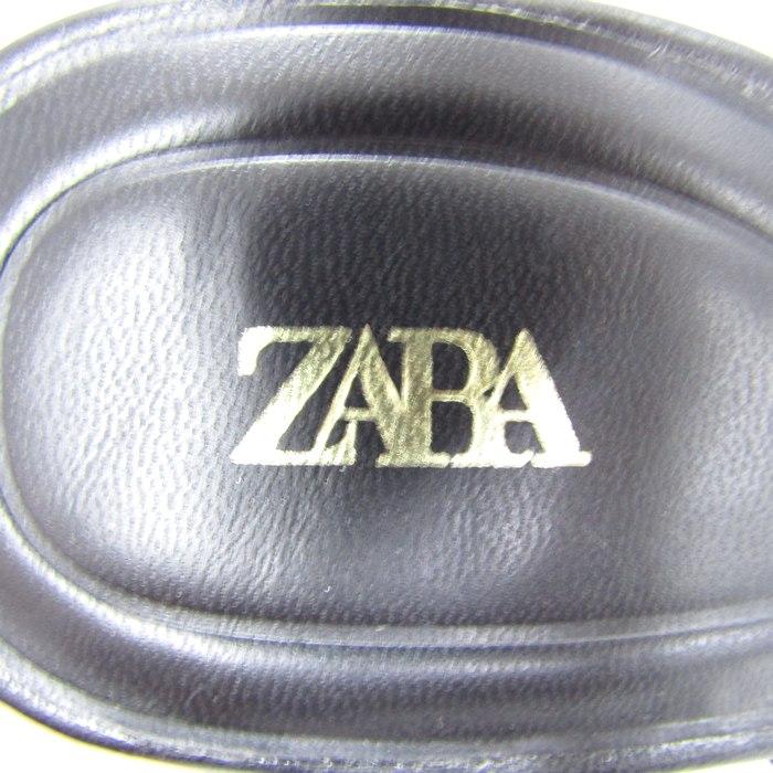 ZARA（ザラ） サンダル ハイヒール チェーン 靴 黒 レディース 35