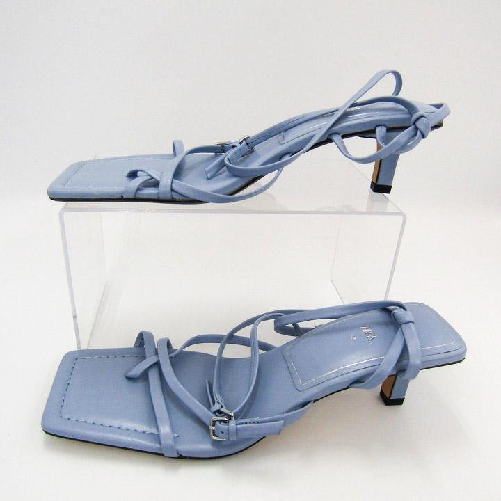 ZARA（ザラ） サンダル スクエアトゥ ストラップ 靴 レディース 39