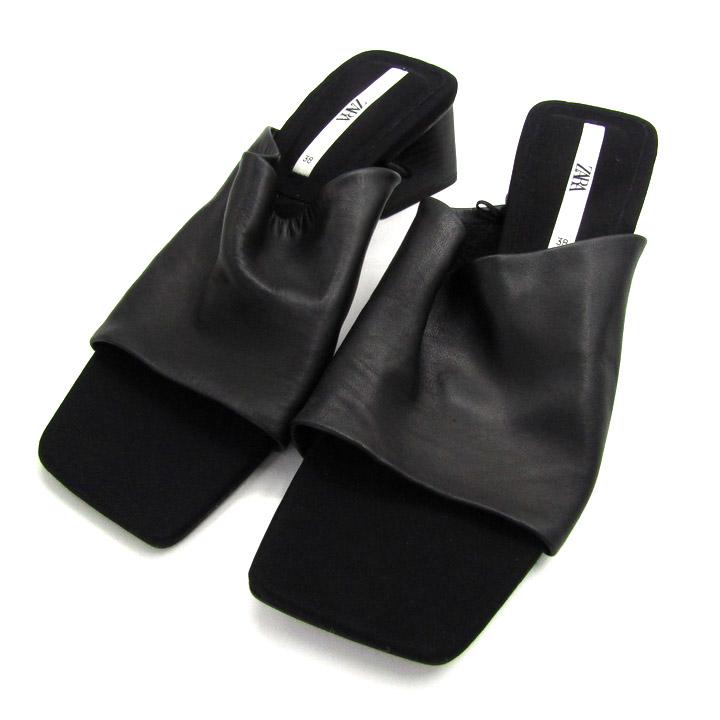 ZARA ザラ サンダル ミュール スクエアトゥ シューズ 靴