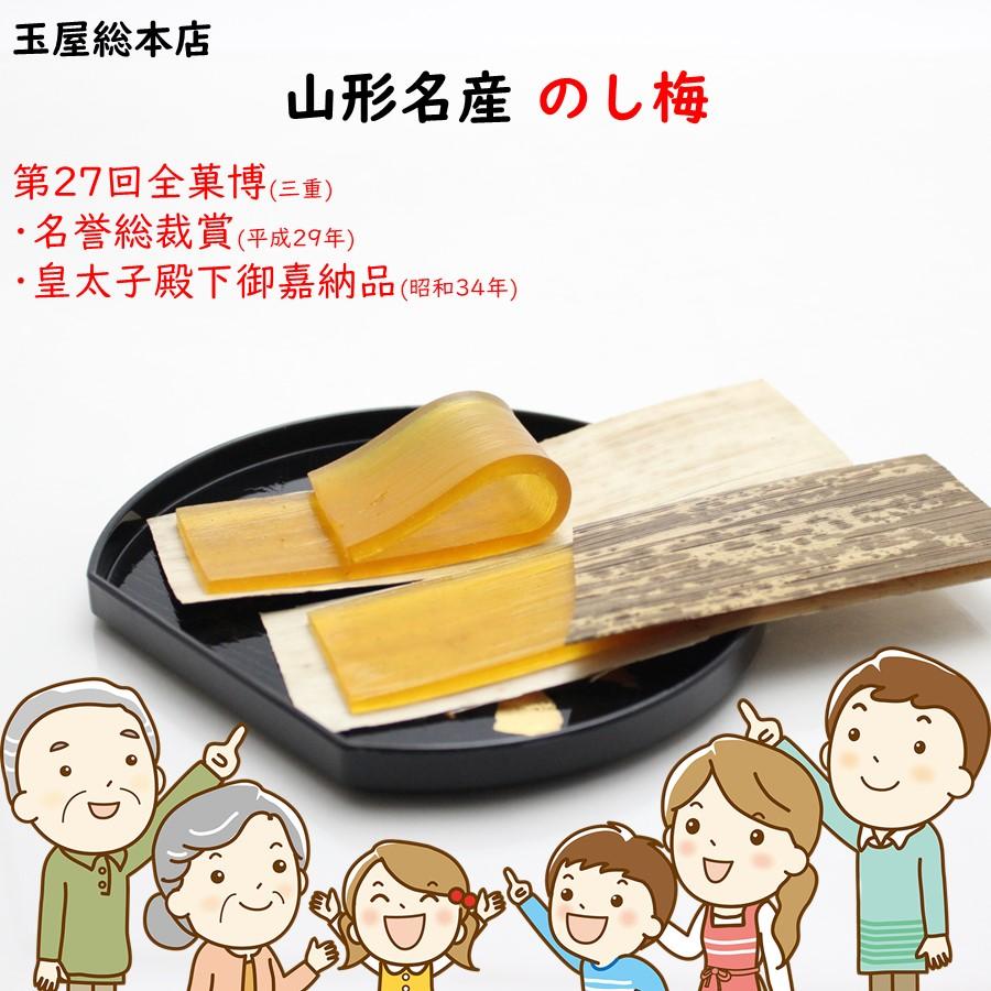 のし梅 1袋(5枚)×3セット 玉屋総本店 送料無料 山形名産 お土産 お菓子