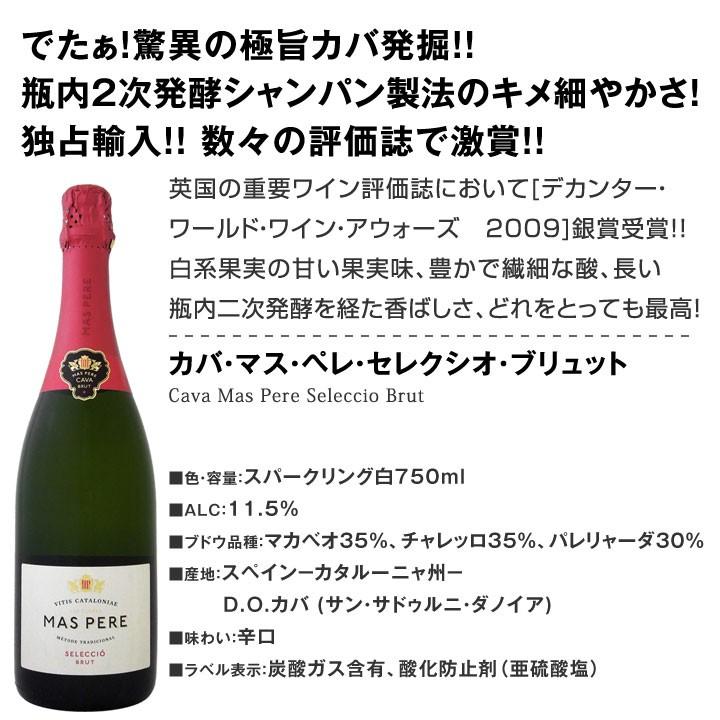 辛口スパークリングワインセット wine set 1本あたり734円 税抜 選び