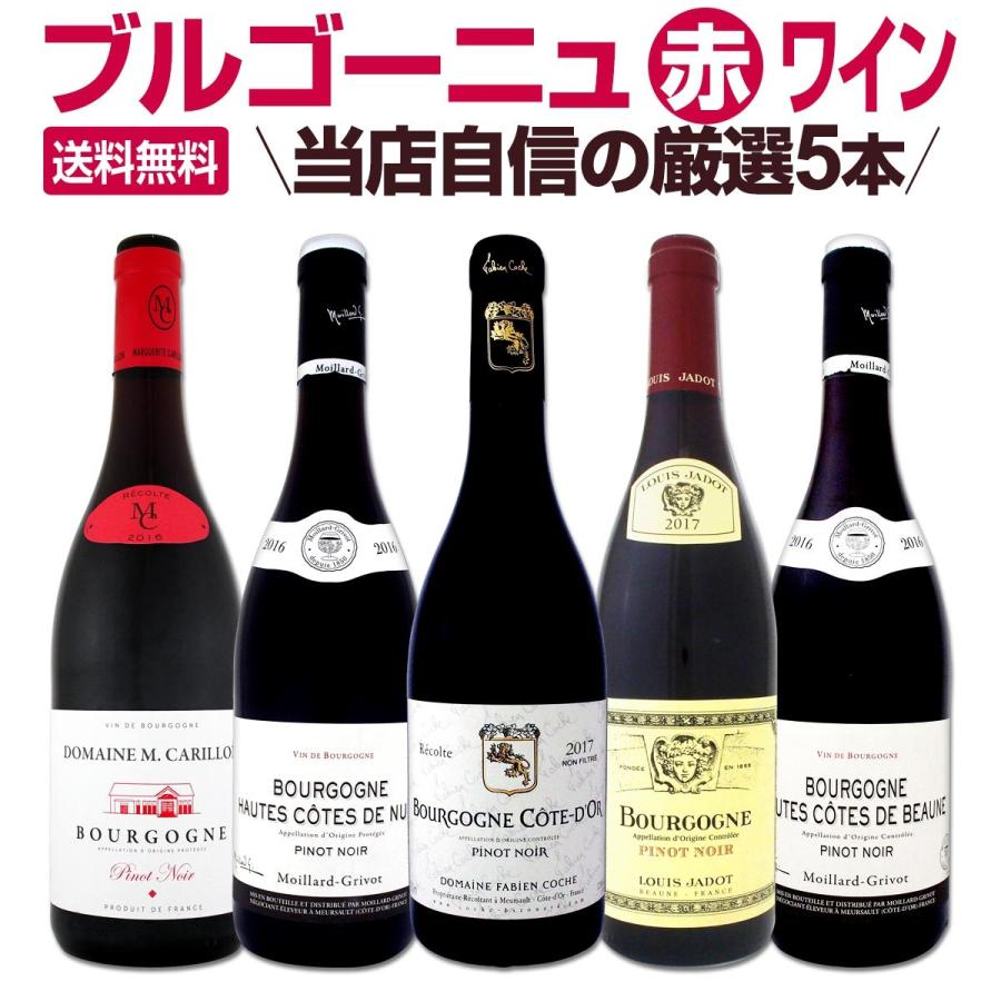 厳選ブルゴーニュ赤ワイン5本セット wine set bourgogne : 京橋ワイン