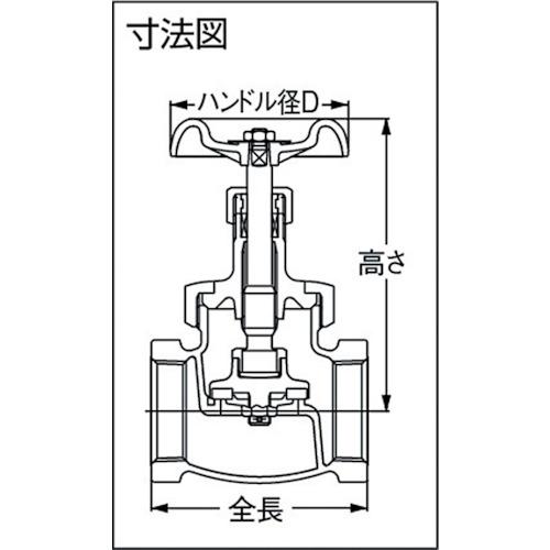 キッツ (KITZ) ジスク入り青銅製グローブバルブ125型 Gシリーズ