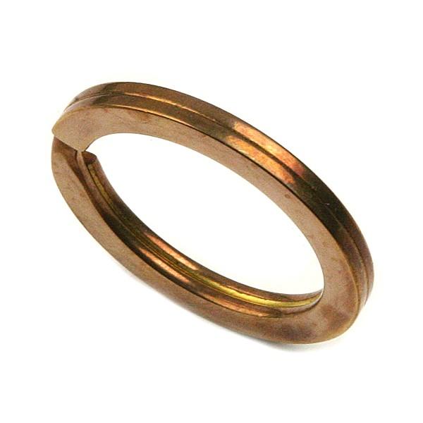 平押し 真鍮製二重リング 直径40mm 内径30m ゴールド 二重カン ダブルリング ブラス カスタムパーツ 金 キーホルダー キーリング 大きい Brass Ring 28mm40 Pumila 通販 Yahoo ショッピング