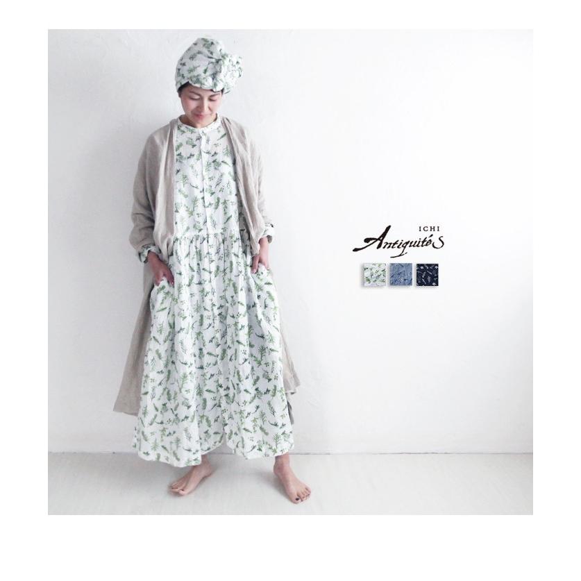 Ichi Antiquite S イチアンティークス リネン花柄ワンピース Chi Antiquites Pumila 通販 Yahoo ショッピング