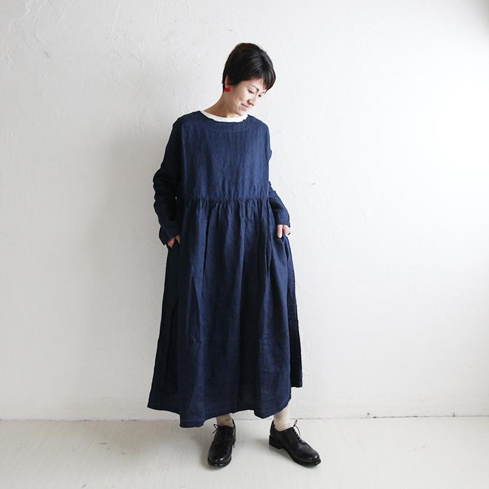Ichi Antiquite S イチアンティークス Op リネンツイルインディゴブリーチワンピース ゆったり 日本製 ナチュラル 服 レディースファッション Ichiantiquites 2 1 Pumila 通販 Yahoo ショッピング