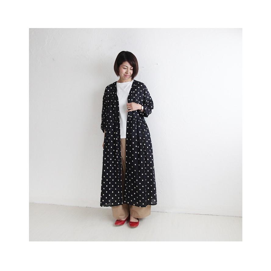 Soil ソイル Nsl024 Vネックドット柄ギャザーワンピース コットン シルク ゆったり ファッション ナチュラル レディース レディースファッション おしゃ Soil Nsl024 Pumila 通販 Yahoo ショッピング