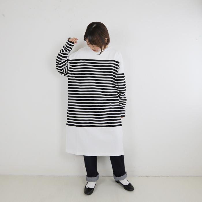 Veritecoeur ヴェリテクール Vcc 3 ボーダーワンピース ボーダー ゆったり 日本製 ナチュラル 服 Pumila プミラ レディースファッション Veritecoeur Vcc 3 7 1 Pumila 通販 Yahoo ショッピング