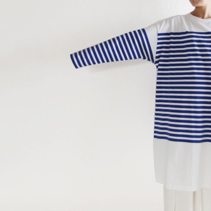 Veritecoeur ヴェリテクール Vcc 3 ボーダーワンピース ボーダー ゆったり 日本製 ナチュラル 服 Pumila プミラ レディースファッション Veritecoeur Vcc 3 7 1 Pumila 通販 Yahoo ショッピング