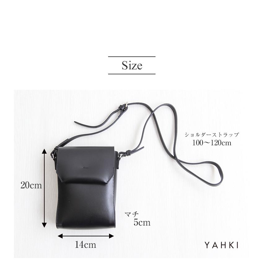 YAHKI ヤーキ スクエアショルダーバッグ ダブルフェイスレザー 箱型 