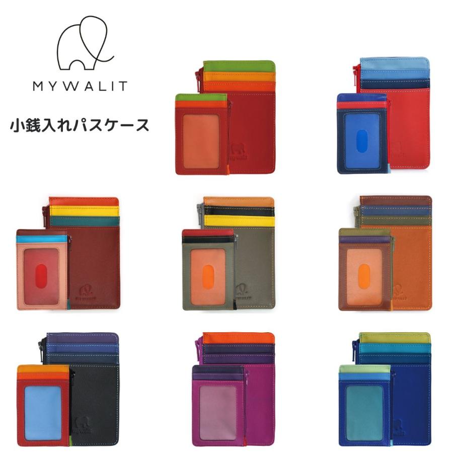 小銭入れ付きパス入れ mywalit my1206 クレジットカードホルダー