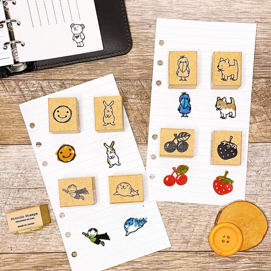 こどものかお ピッコロスタンプ(ゴム印) 0812-038 : スタンプショップ
