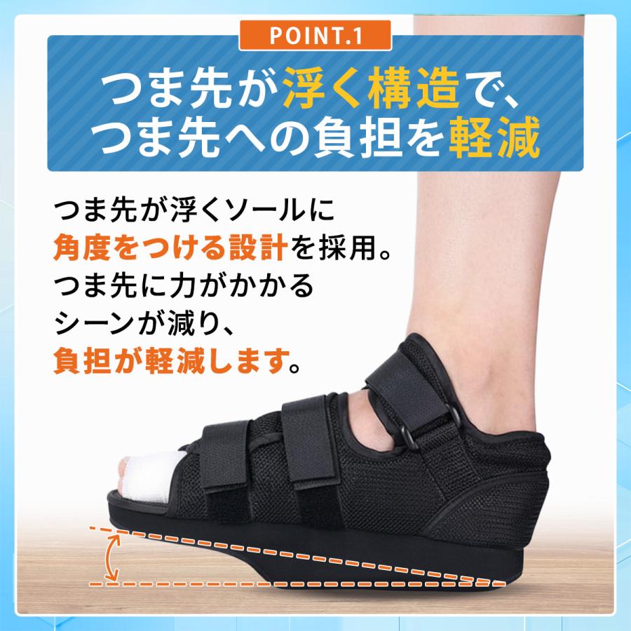 ギプスシューズ ギブス サンダル つま先 骨折 外出 左右兼用 防水