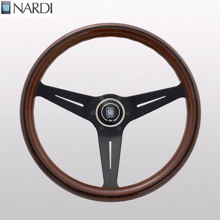 NARDI ナルディ　N771　ウッド&BKスポーク ディープコーン　ステアリング　径350mm　ホーンボタン付　オフセット80mm【お取り寄せ】｜kcm-onlineshop