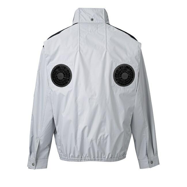 NSP(DIY) NA-1142 長袖 服単品 胸ポケット付 シルバー S〜5L N