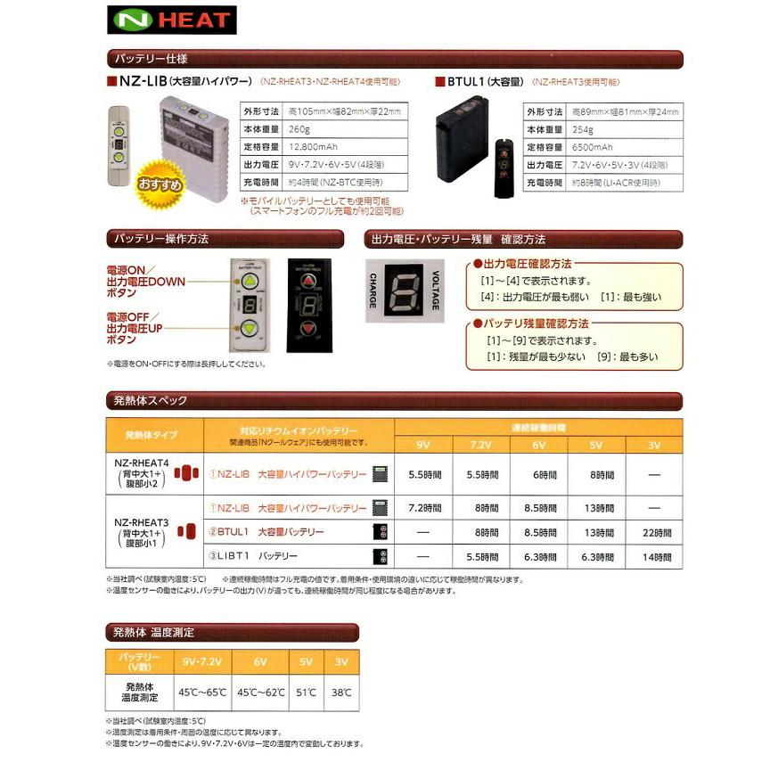 NC-5141SET1 Nヒートベスト フルセット （本体 発熱体3枚 バッテリー