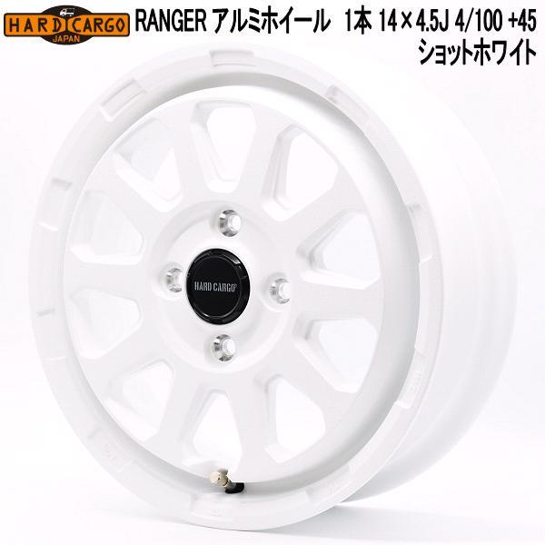 HARD CARGO（ハードカーゴ） アルミホイール RANGER 114×4.5J 4/100 +45 1本 ショットホワイト ...