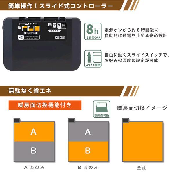 広電 KODEN VWU201H 電気カーペット 単体 2畳相当 小さく 広電 KODEN VWU201H 電気カーペット 単体 2畳相当 小さく