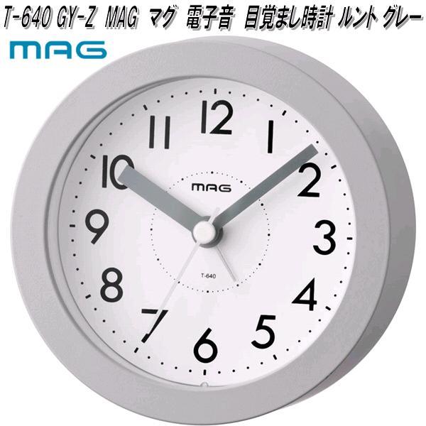ノア精密 T-640 GY-Z MAG マグ 電子音 目覚まし時計 ルント グレー