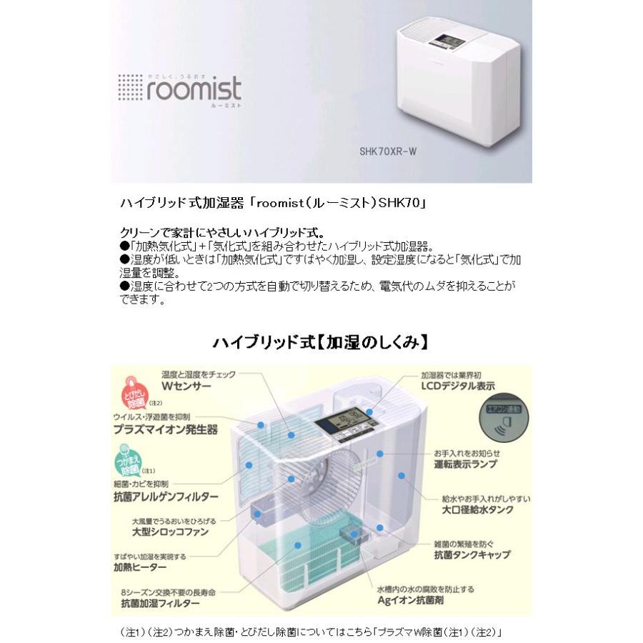 三菱重工冷熱 SHK70XR-W ハイブリッド式加湿器 roomist 三菱重工冷熱 SHK70XR-W ハイブリッド式加湿器 roomist