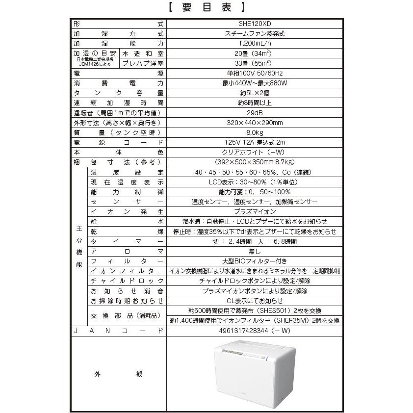 三菱重工冷熱 SHE120XD-W スチームファン蒸発式加湿器 roomist 三菱重工冷熱 SHE120XD-W スチームファン蒸発式加湿器 roomist