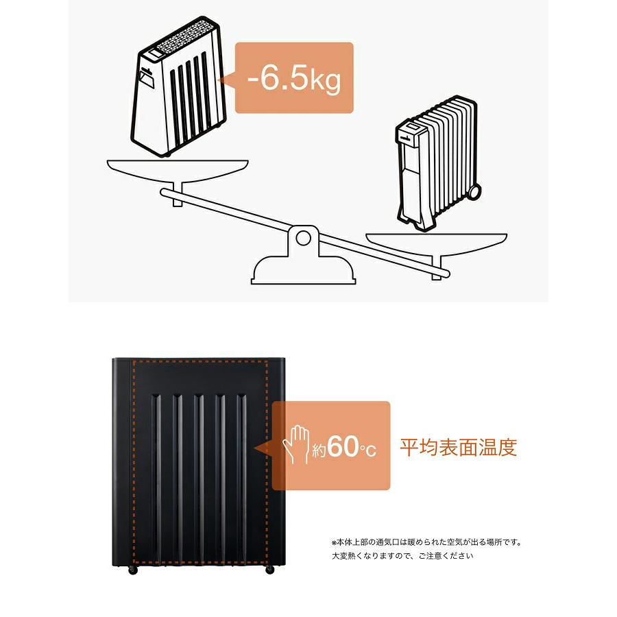 EHT-M15QDS-WS ヘリテイジ　ヒーター ホワイト 収納カバー付 日本製 保証3年 【送料無料(沖縄・離島を除く)】【お取り寄せ商品】暖房器具｜kcm-onlineshop｜08